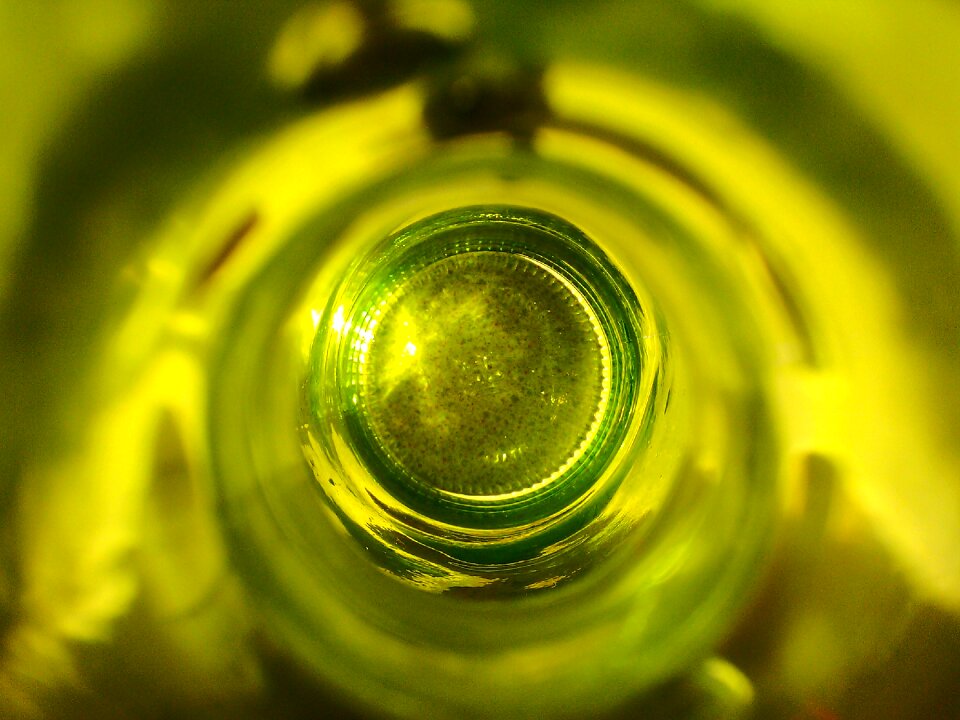 Effect glass bottle of water