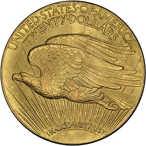 Money double eagle loose change