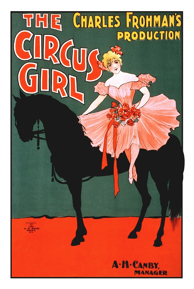 Girl circus horse