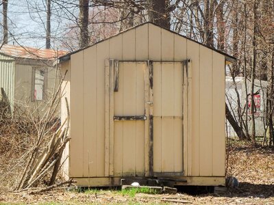 Wooden weathered building photo