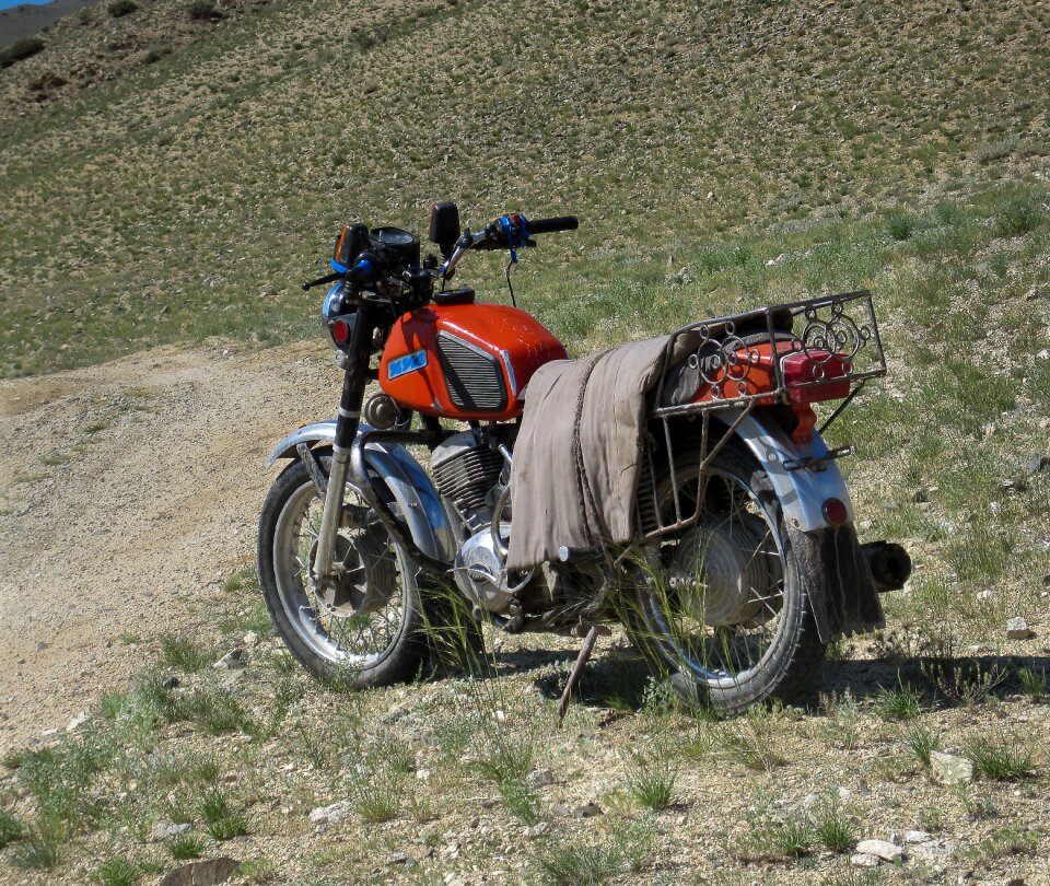 Motorcycle steppe travel