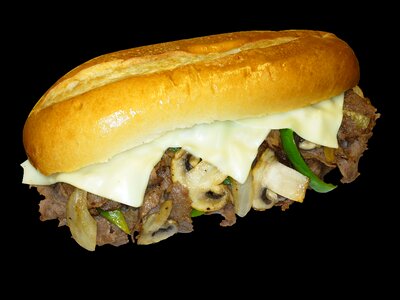 Sandwiches deli black meat