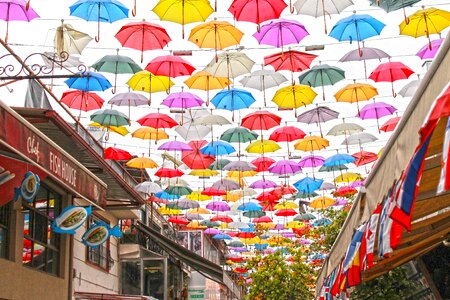 Street umbrella antalya photo