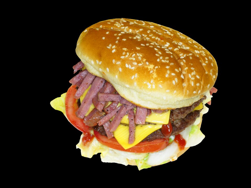 Fastfood black burger