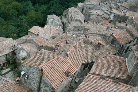 Tuscany historic center housetop