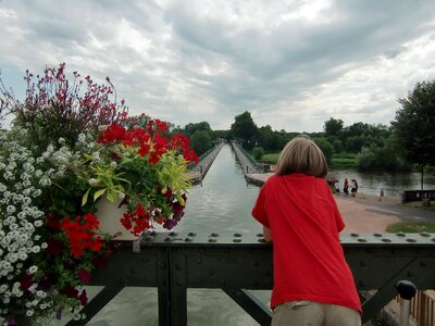 Red and grey mood flower box