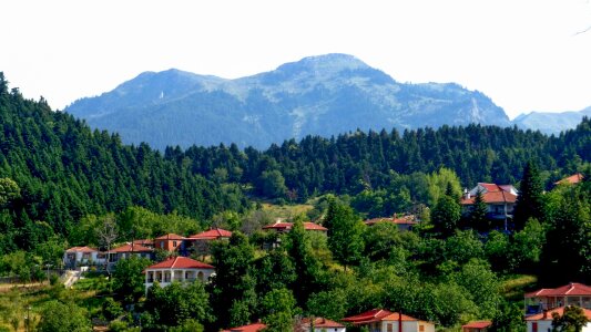 Village mountains forest