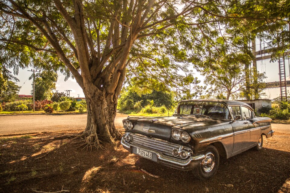 Adventure old car red