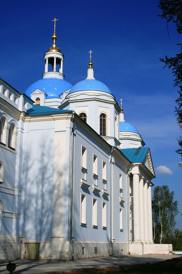 Building white blue