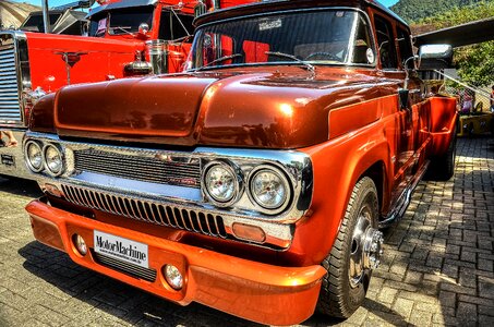 Motor orange color chrome