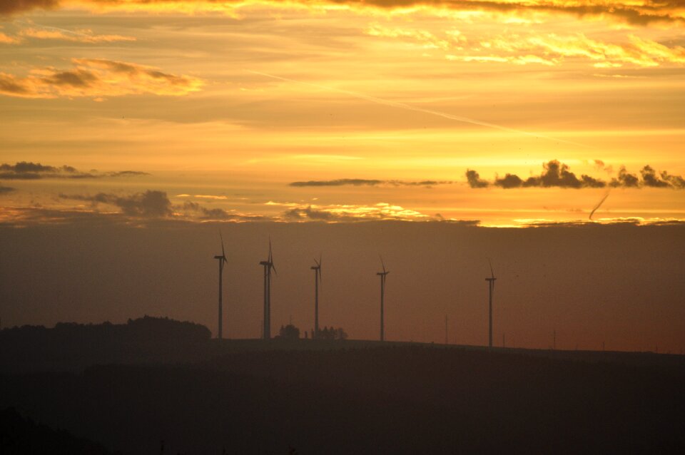 Landscape wind turbine cloud