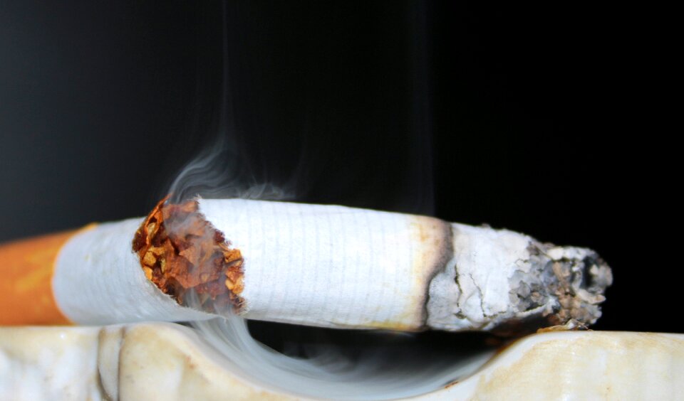 Ashtray cigarette butt ash
