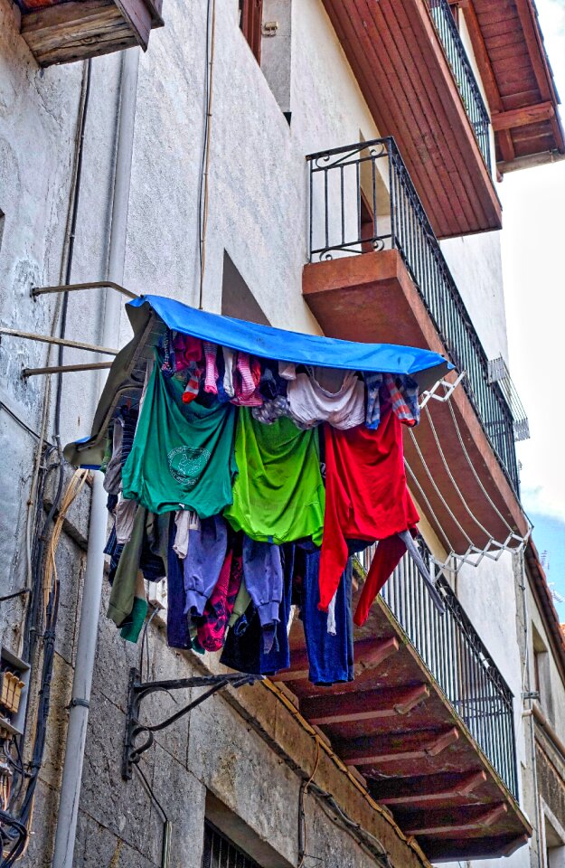 Hanging clothes colorful