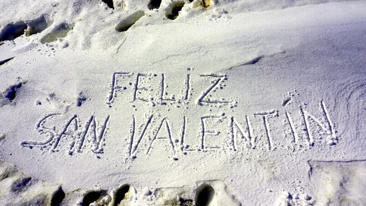 Snow writing people