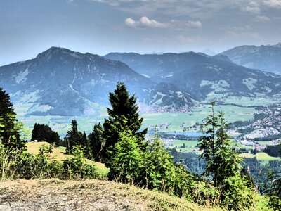 Greened alpine landscape photo