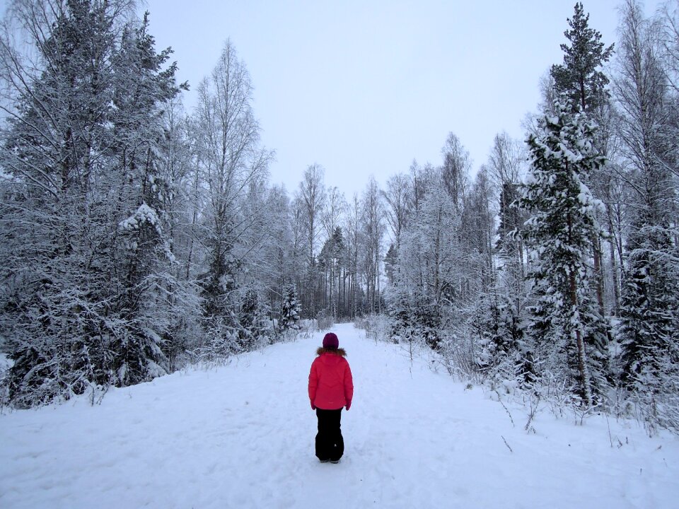 Girl finnish sky