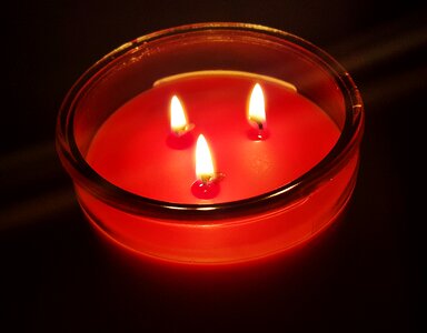 Aromatic scented candle wax photo