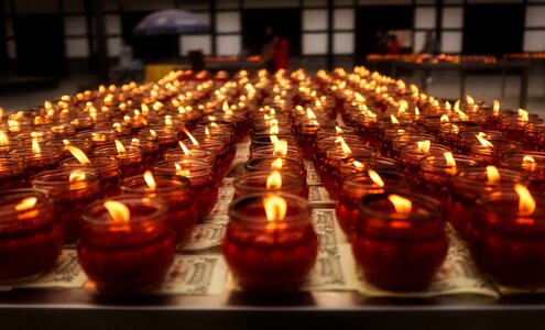 Red fire glow