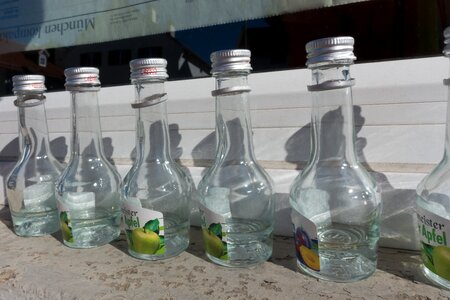 Brandy spirit bottles photo