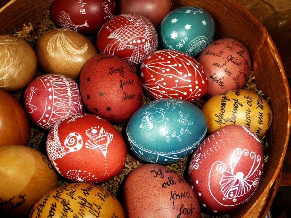 Easter easter eggs easter nest