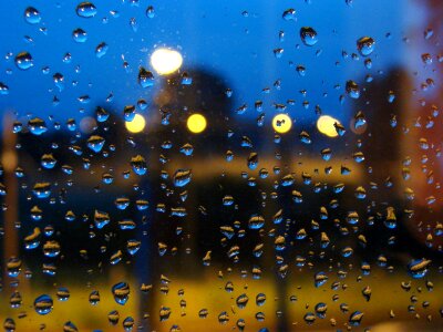 Window rain drops water photo
