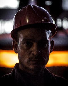 Face portrait man firefiter