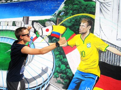 Mural creative football