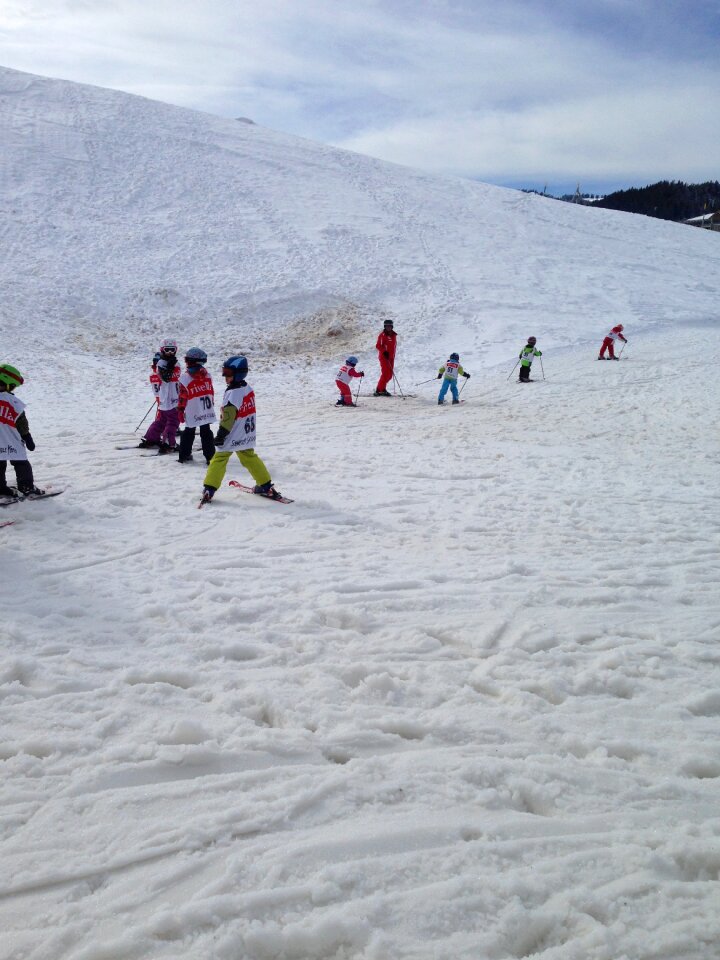 Snowy beginner course nature