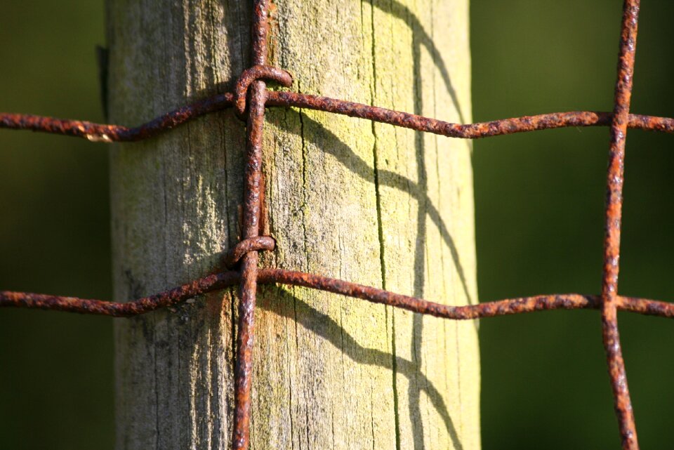 Fence worn rusty