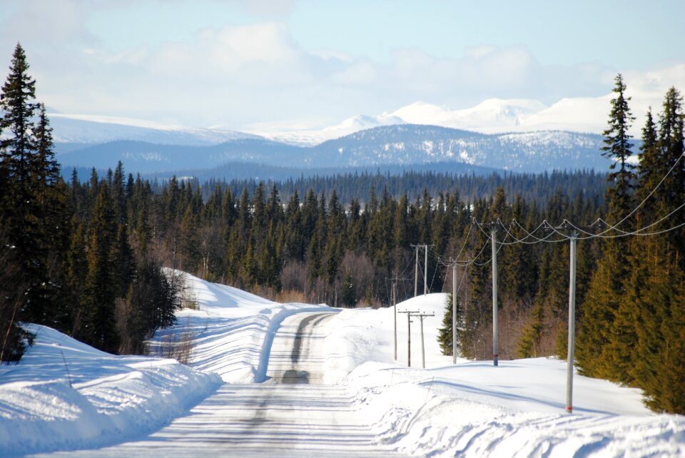 Swedish mountains sweden road