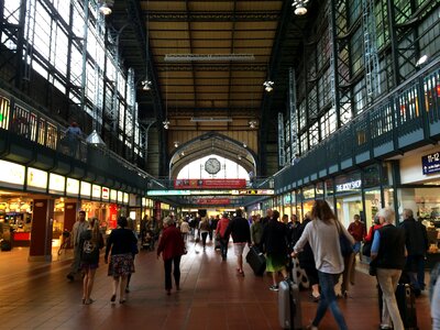 Railway station central station hamburg hall photo
