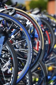 Bicycles race triathlon