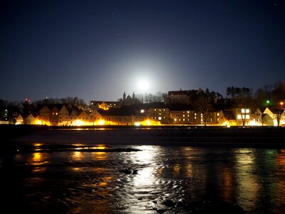 Moon moonlight city lights photo