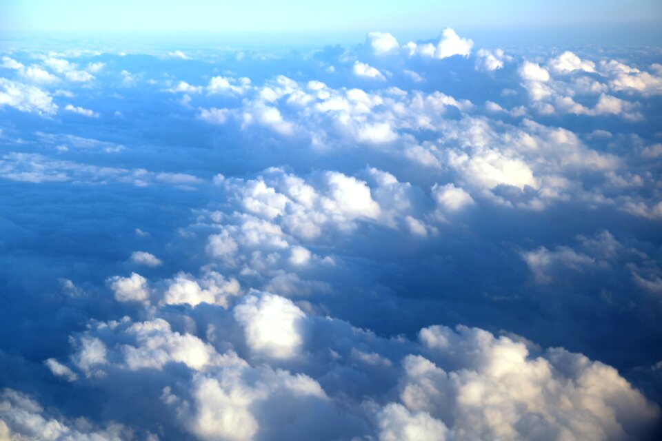 White clouds horizon storm clouds