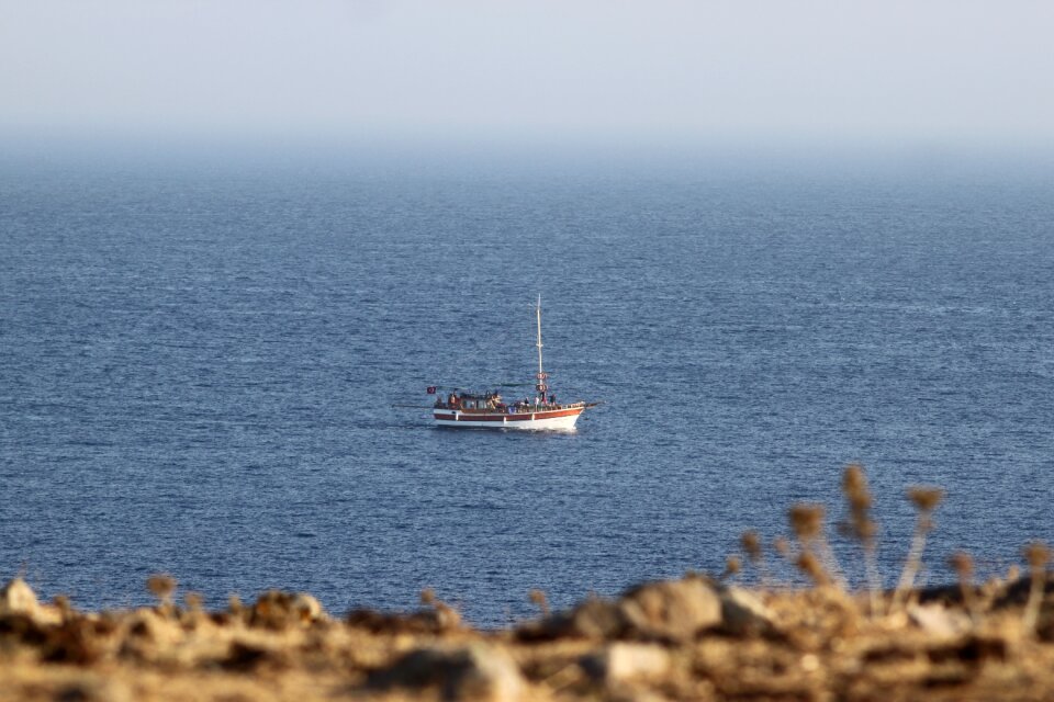 Nature landscape boat