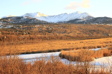 Landscape snow frozen