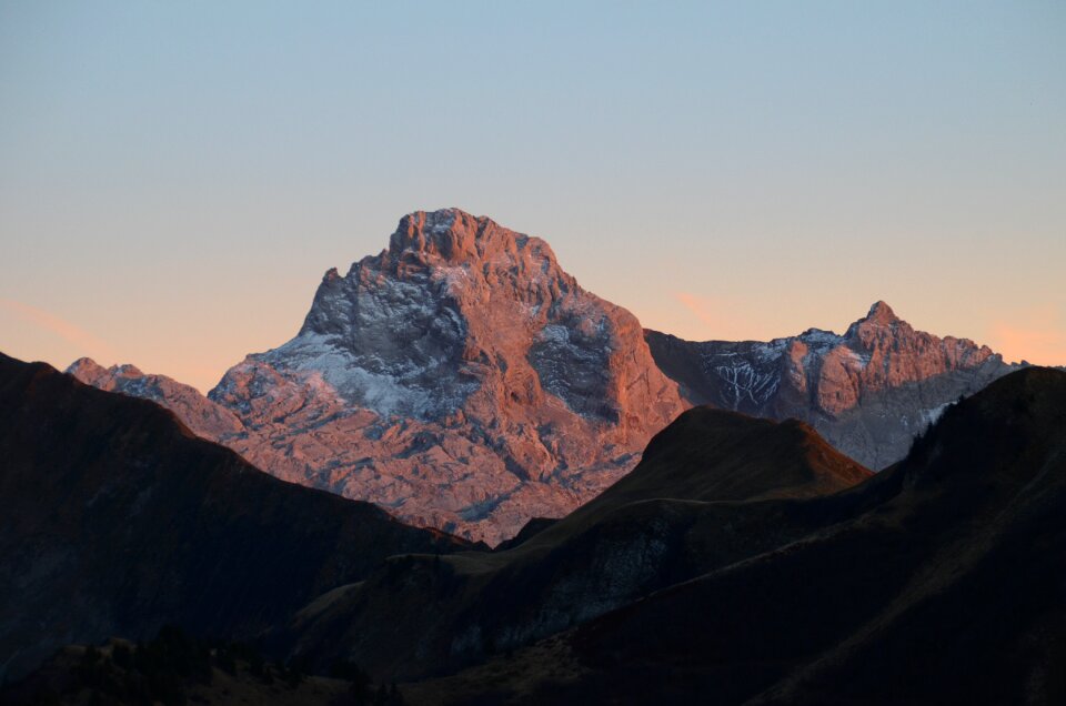 Breakthrough point aravis sunset