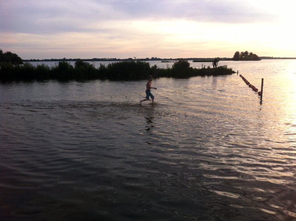 Summer natural water landscape