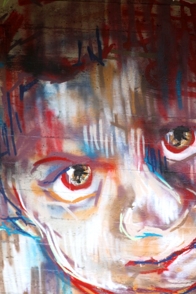 Art wall a child's face