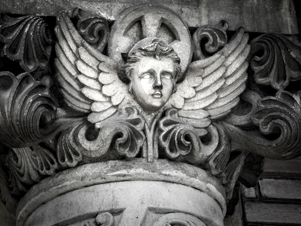 Castle statue column