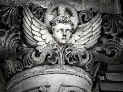 Castle statue column