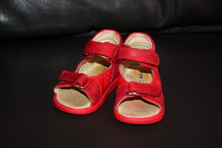 Shoes baby shoes red photo