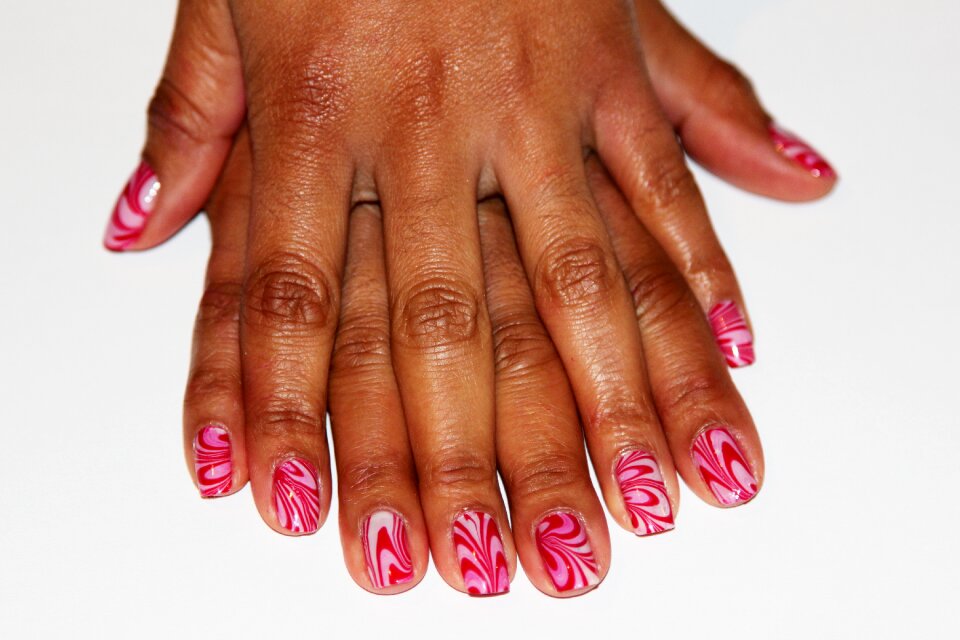 Fashion natural background decorated nails
