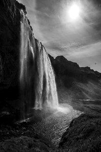 Infrared gray waterfall