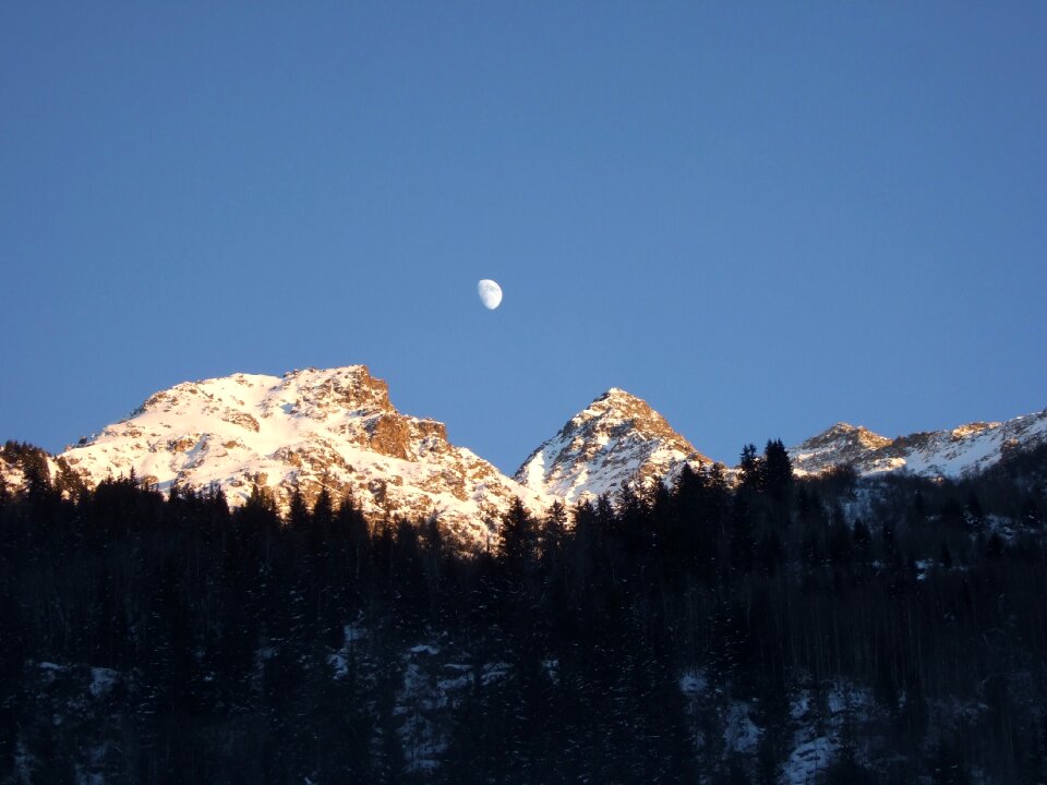 Moon over alps alps