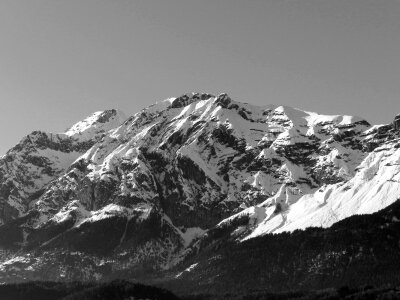 Alps black and white nature