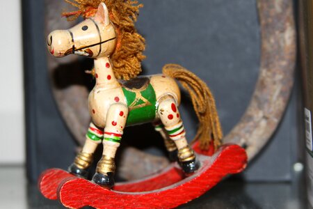 Miniature horse rocking photo