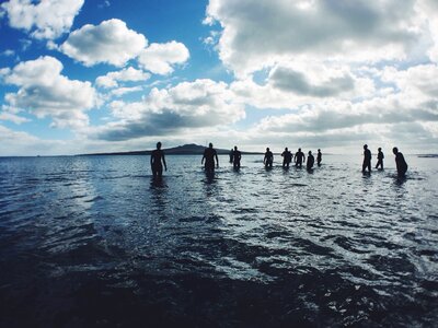 Ocean bathing leisure