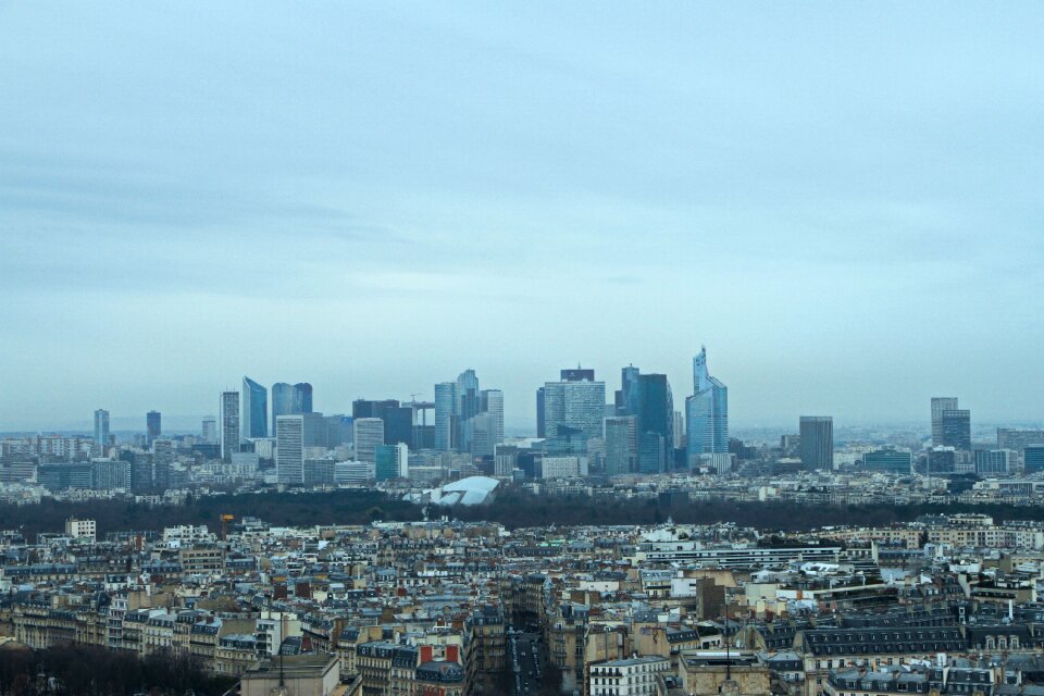Blue eiffel landscape