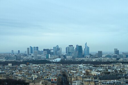 Blue eiffel landscape